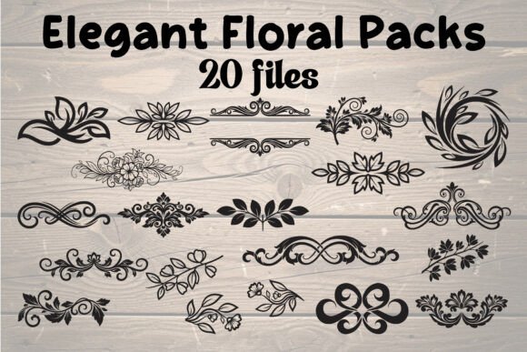 Elegant Floral Vector Pack: Graphics and Illustrations for Modern Branding