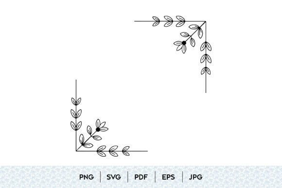 Floral Corner Border SVG Graphics & Illustrations Review