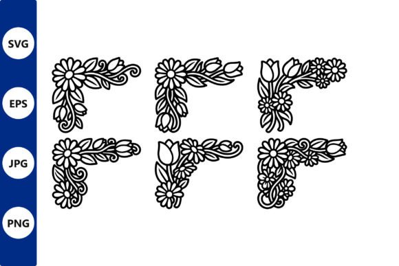 Floral Corner Letters Vector Graphics and Illustrations Review