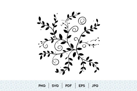 Floral Vine Swirl SVG Design: Graphics and Illustrations Review