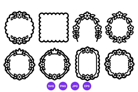 Floral Wreath Frame Vector Art Graphics and Illustrations Review