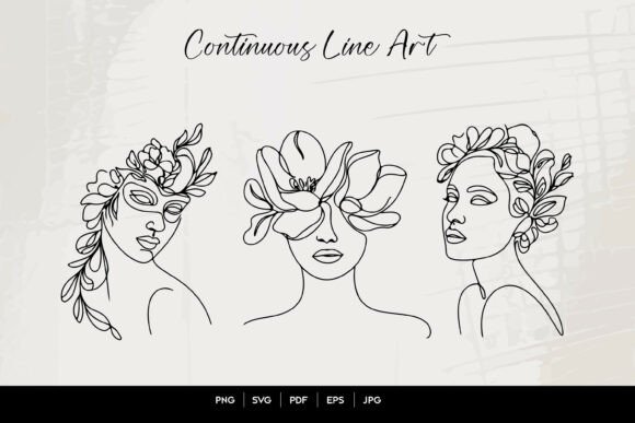 Minimal Floral Woman Line Art Design Review