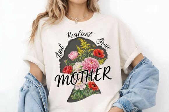 Retro Vintage Floral Mother s Day PNG Graphics and Illustrations Review