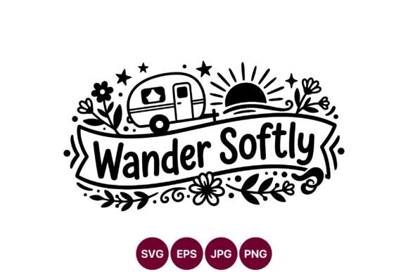 Wander Softly Camper Floral Vector Review